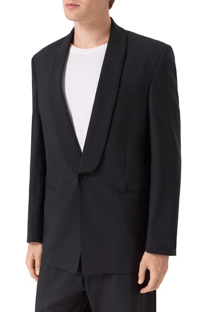 Шерстяной пиджак MSGM черного цвета по цене 84750 руб., арт. 4040MG01/267100, фото 3 Шерстяной пиджак MSGM, арт. 4040MG01/267100, фото 3