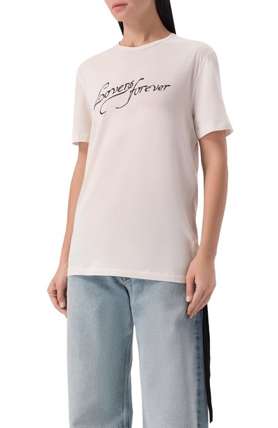 Хлопковая футболка ANN DEMEULEMEESTER, арт. B0014217/FA206, фото 3