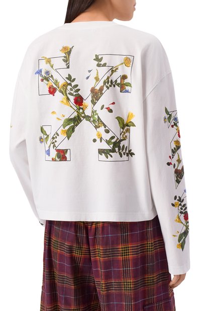 Хлопковый лонгслив OFF-WHITE, арт. 0WAB038F25JER001, фото 4