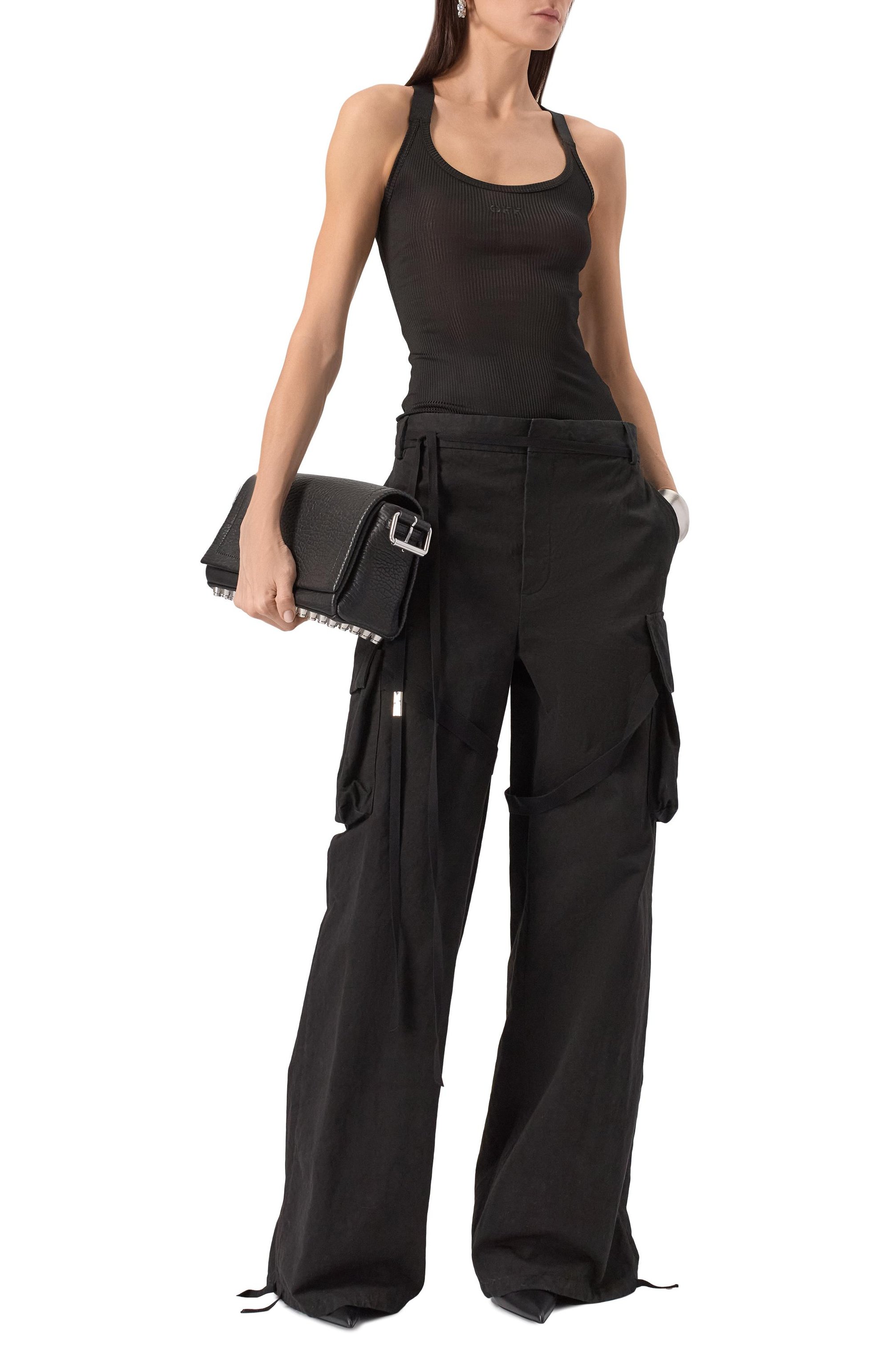 Майка из вискозы OFF-WHITE, арт. 0WAD25SS25JER0011010, фото 2