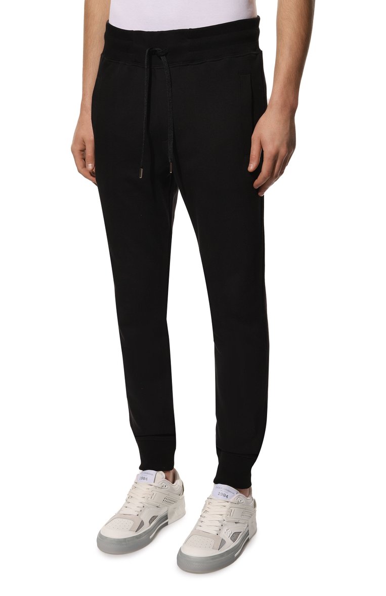 Хлопковые джоггеры VERSACE JEANS COUTURE, арт. 72GAAT01-72UP314 L0G0 THICK F0IL BLACK+G0LD/CF01T, фото 1