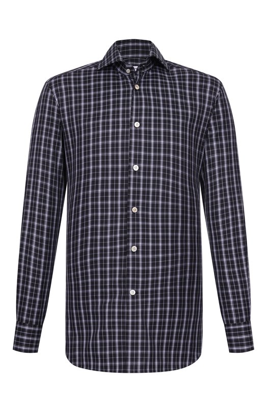 Хлопковая сорочка Kiton UCCH0948136 Чёрный UCCH0948136