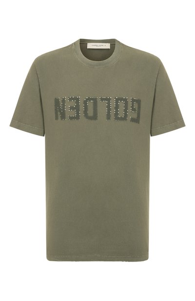 Мужская хлопковая футболка GOLDEN GOOSE DELUXE BRAND, арт. GMP01220.P000671