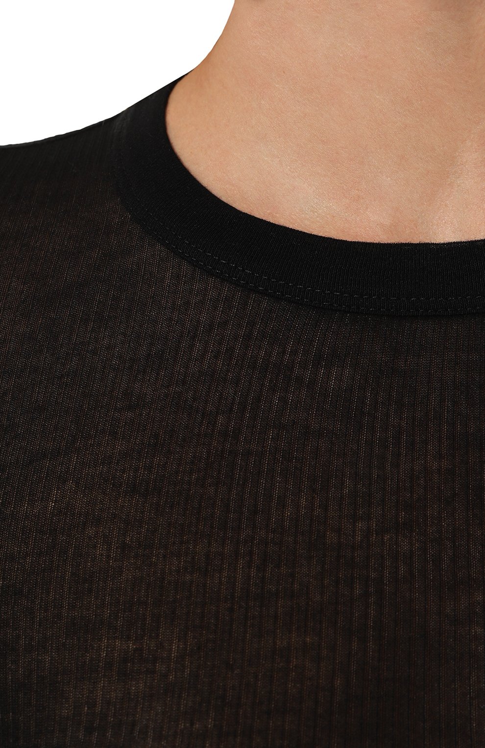 Пуловер из вискозы и шелка RICK OWENS черного цвета по цене 39050 руб., арт. RP02C1202/RC, фото 5 Пуловер из вискозы и шелка RICK OWENS, арт. RP02C1202/RC, фото 5