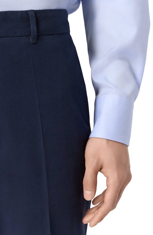 Хлопковые брюки BOSS 50555035 Синий  50555035 Фото 5