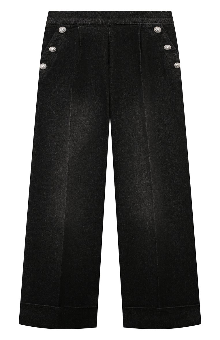 Детские джинсы BALMAIN темно-серого цвета, арт. BV6C40 | Фото 1 (Материал внешний: Хлопок; Материал сплава: Проставлено; Нос: Не проставлено; Детали: Потертости; Ростовка одежда: 6 лет | 116 см, 10 - 11 лет | 140 - 146см, 12 лет | 152 см, 13 - 15 лет | 158 см, 16 лет | 164 см, 8 лет | 128 см)