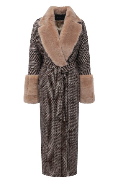 Пальто с отделкой из меха норки KITON, арт. D50604K05T33, фото 1