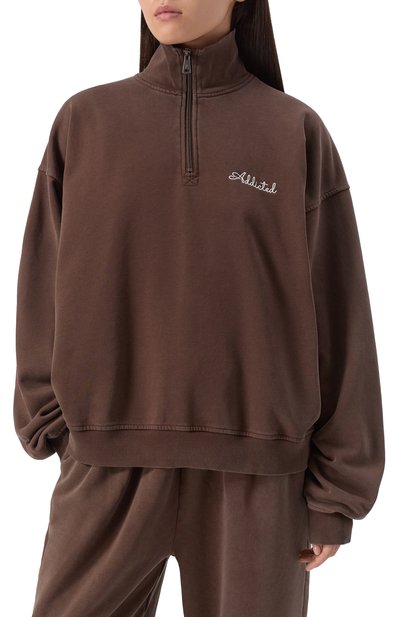 Хлопковый свитшот ADDICTED коричневого цвета по цене 26800 руб., арт. FT2401, фото 3 Хлопковый свитшот ADDICTED, арт. FT2401, фото 3