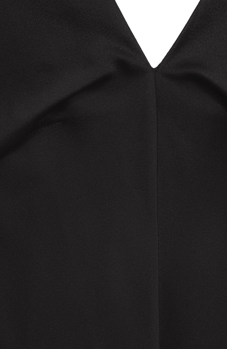 Женское атласное платье JIL SANDER черного цвета, арт. J02CT0469-J76018 | Фото 6 (Длина Ж (юбки, платья, шорты): Миди; Стили: Минимализм; Случай: Повседневный; Женское Кросс-КТ: Платье-одежда; Материал внешний: Синтетический материал; Автоматизация состава: Проставлено; Автоматизация ТО: Проставлено; Рукава: На бретелях)