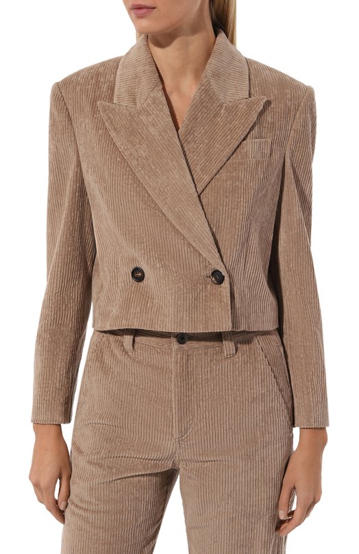 Вельветовый жакет Brunello Cucinelli MD5747302P Бежевый  MD5747302P Фото 3
