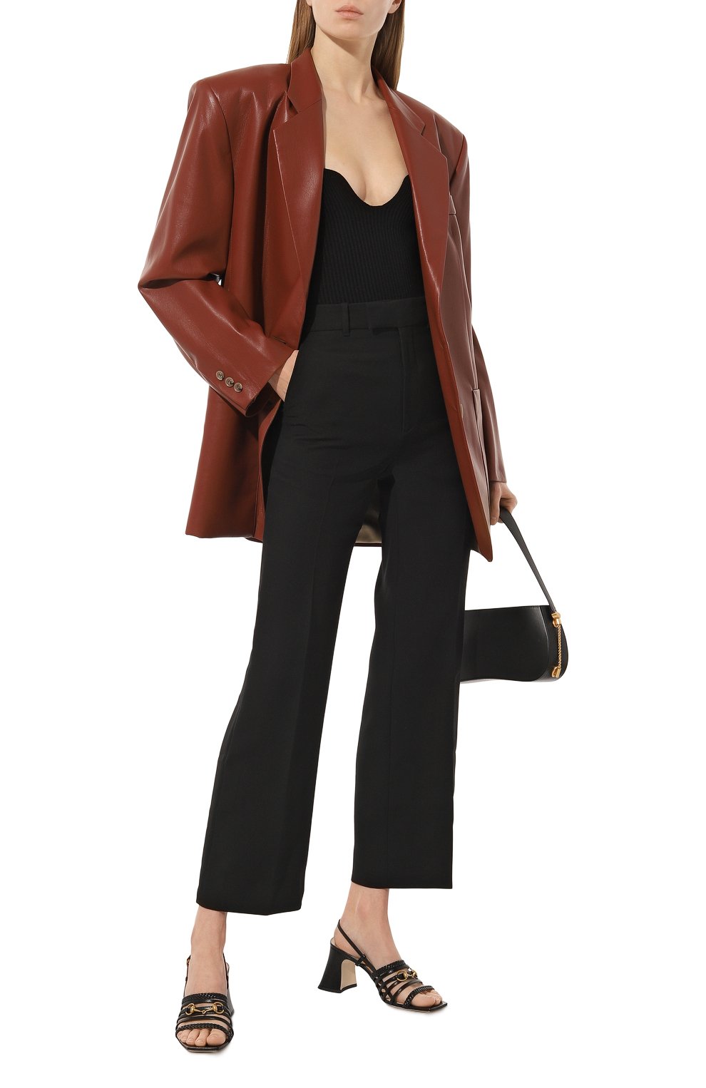 Брюки из шелка и шерсти GUCCI, арт. 661739 ZAD88, фото 2