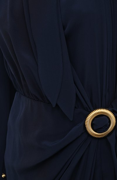 Шелковое платье LANVIN темно-синего цвета по цене 258000 руб., арт. RW-DR0055-4868-E21, фото 5 Шелковое платье LANVIN, арт. RW-DR0055-4868-E21, фото 5