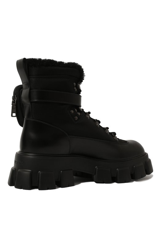 Кожаные ботинки Prada 2UE009-3LEK-F0002-A000 Чёрный  2UE009-3LEK-F0002-A000 Фото 5