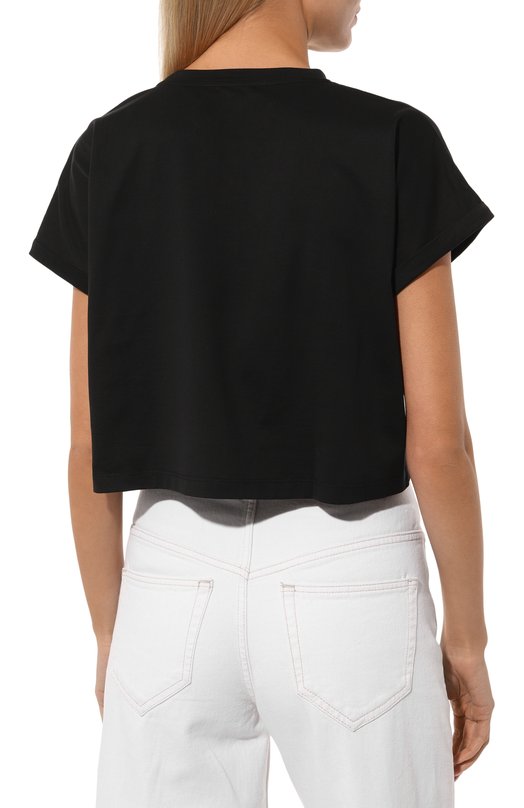 Хлопковая футболка Balmain CF0EE095/GD50 Чёрный  CF0EE095/GD50 Фото 4