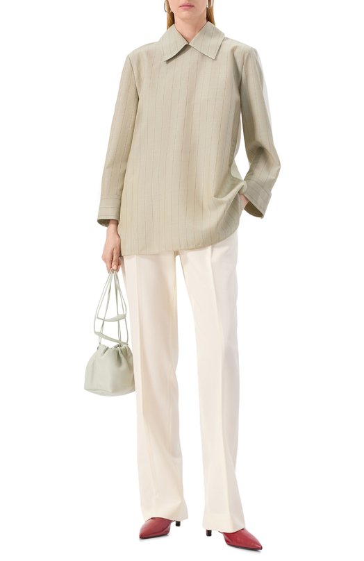 Шерстяная блузка Jil Sander J02NC0277/J40275 Зелёный  J02NC0277/J40275 Фото 2