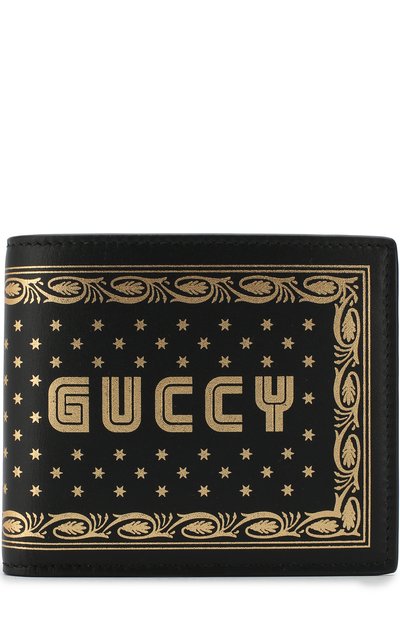 Кожаное портмоне с принтом GUCCI, арт. 510491/0GUSN, фото 1