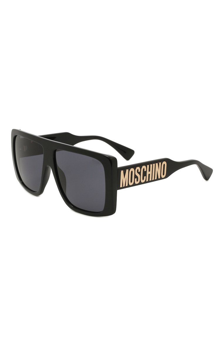 Женские солнцезащитные очки MOSCHINO черного цвета, арт. M0S119 807 IR | Фото 1 (Тип очков: С/з; Нос: Не проставлено; Региональные ограничения белый список (Axapta Mercury): Не проставлено; Материал: Пластик; Оптика Гендер: оптика-женское; Очки форма: Маска, Креативные)