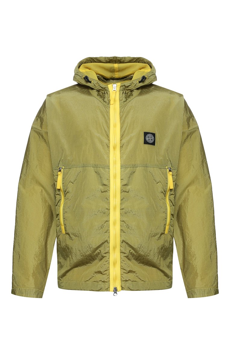 Мужская куртка STONE ISLAND желтого цвета, арт. 721544135 | Фото 1 (Длина (верхняя одежда): Короткие; Материал подклада: Синтетический материал; Материал внешний: Синтетический материал; Мужское Кросс-КТ: Верхняя одежда; Рукава: Длинные; Кросс-КТ: Ветровка, Куртка, Легкие; Драгоценные камни: Проставлено; Материал сплава: Проставлено; Стили: Кэжуэл)