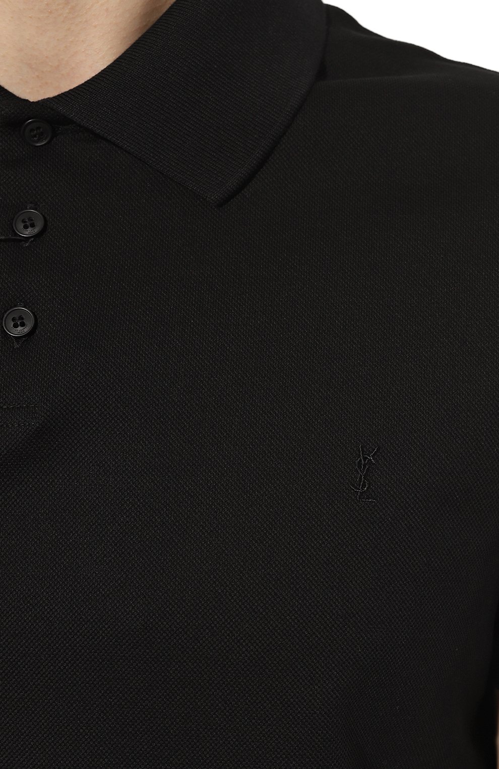 Хлопковое поло SAINT LAURENT, арт. 712300/YB20C, фото 5