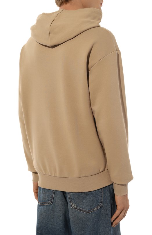 Хлопковое худи HUGO Blue Бежевый, фото 4