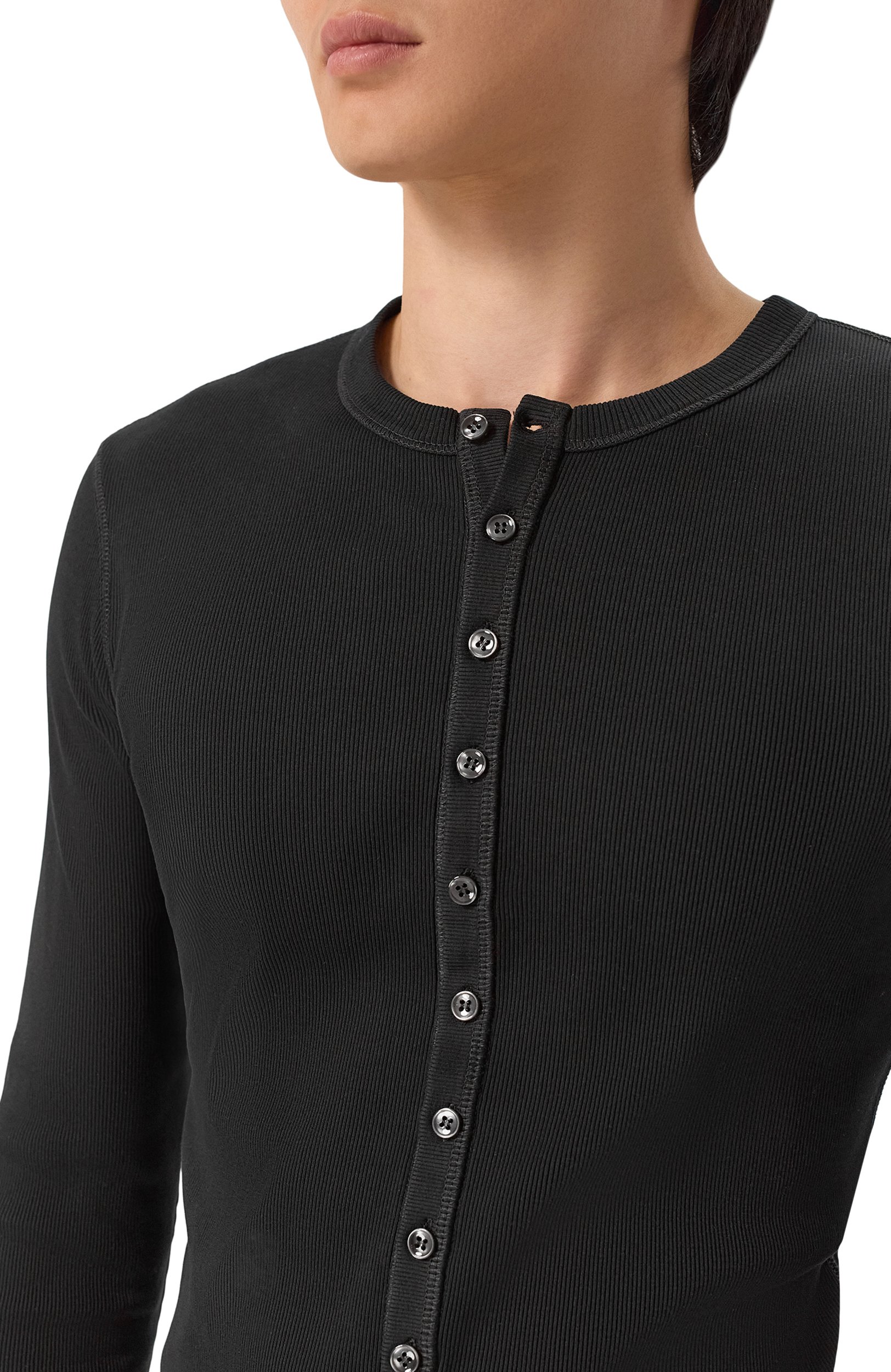 Хлопковый лонгслив-хенли DOLCE & GABBANA, арт. G8PG8T/G7P3I, фото 5