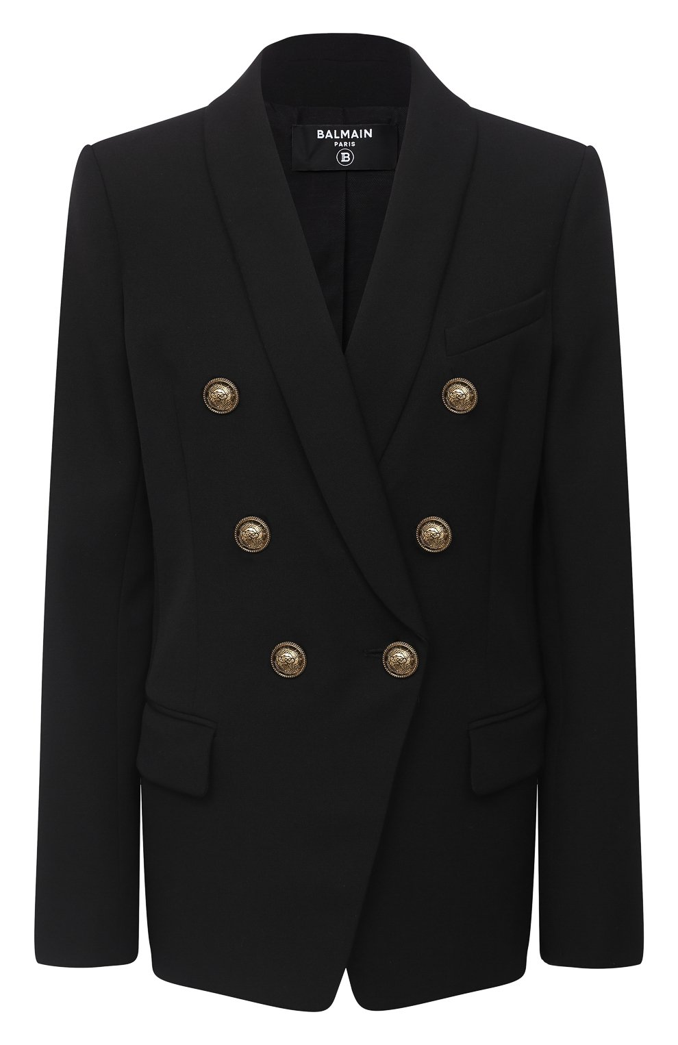 Шерстяной жакет BALMAIN черного цвета по цене 226500 руб., арт. UF17471/167L, фото 1 Шерстяной жакет BALMAIN, арт. UF17471/167L, фото 1