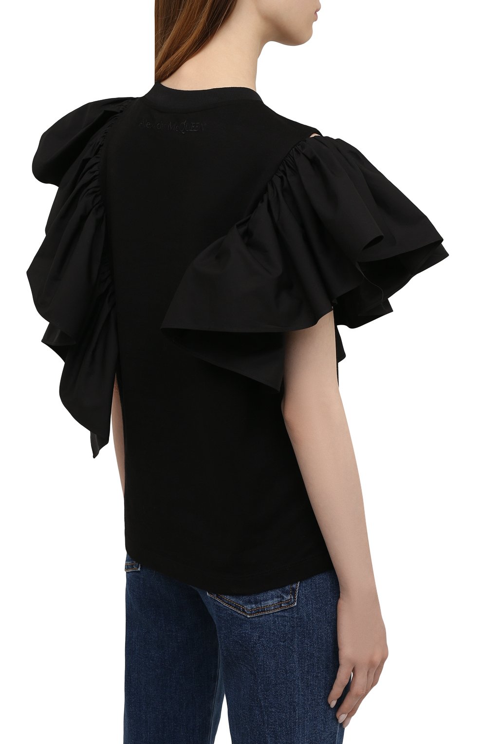 Хлопковый топ ALEXANDER MCQUEEN, арт. 683042/QLAAA, фото 4