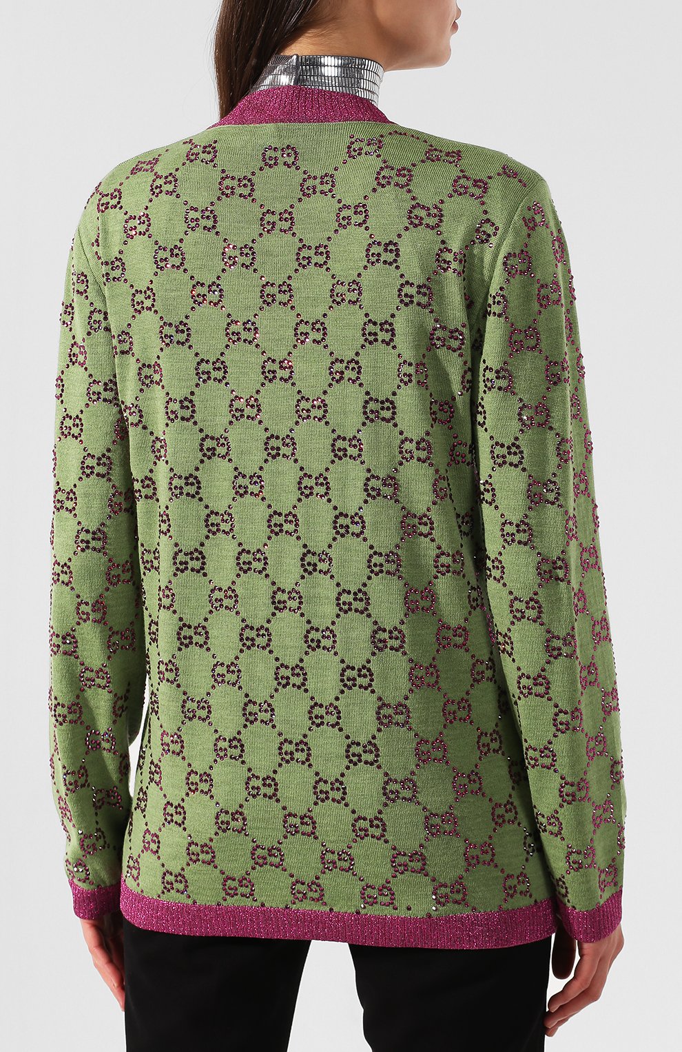 Шерстяной кардиган с декоративной отделкой GUCCI, арт. 543413/X956A, фото 4