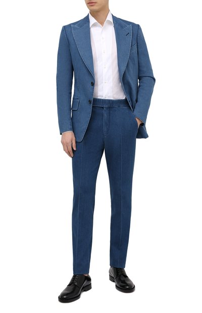 Джинсовые брюки TOM FORD синего цвета по цене 138500 руб., арт. 874R11/778J42, фото 2 Джинсовые брюки TOM FORD, арт. 874R11/778J42, фото 2