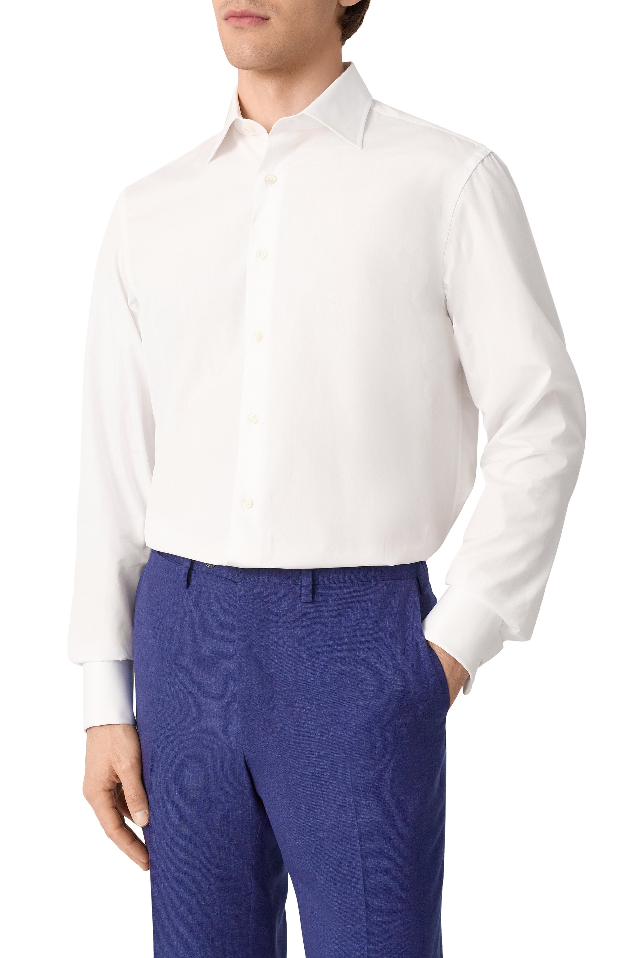 Хлопковая сорочка CANALI белого цвета по цене 33050 руб., арт. CCL7018P/GA60130, фото 3 Хлопковая сорочка CANALI, арт. CCL7018P/GA60130, фото 3