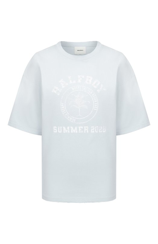 Хлопковая футболка Halfboy HS261WT028 JS003/VINTAGE TEE Голубой HS261WT028 JS003/VINTAGE TEE