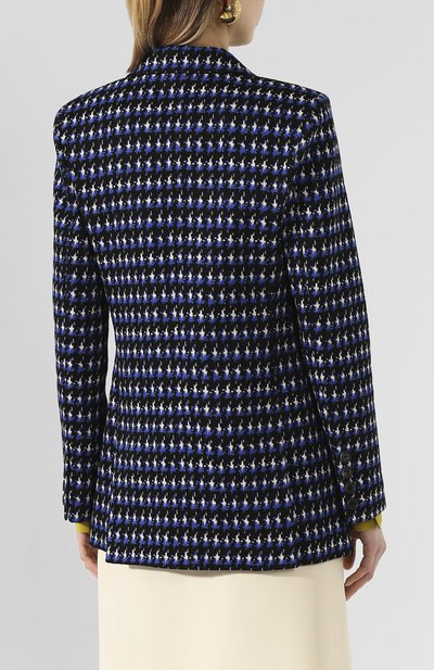 Хлопковый жакет VICTORIA BECKHAM черного цвета по цене 139500 руб., арт. 1120WJK000709B, фото 4 Хлопковый жакет VICTORIA BECKHAM, арт. 1120WJK000709B, фото 4