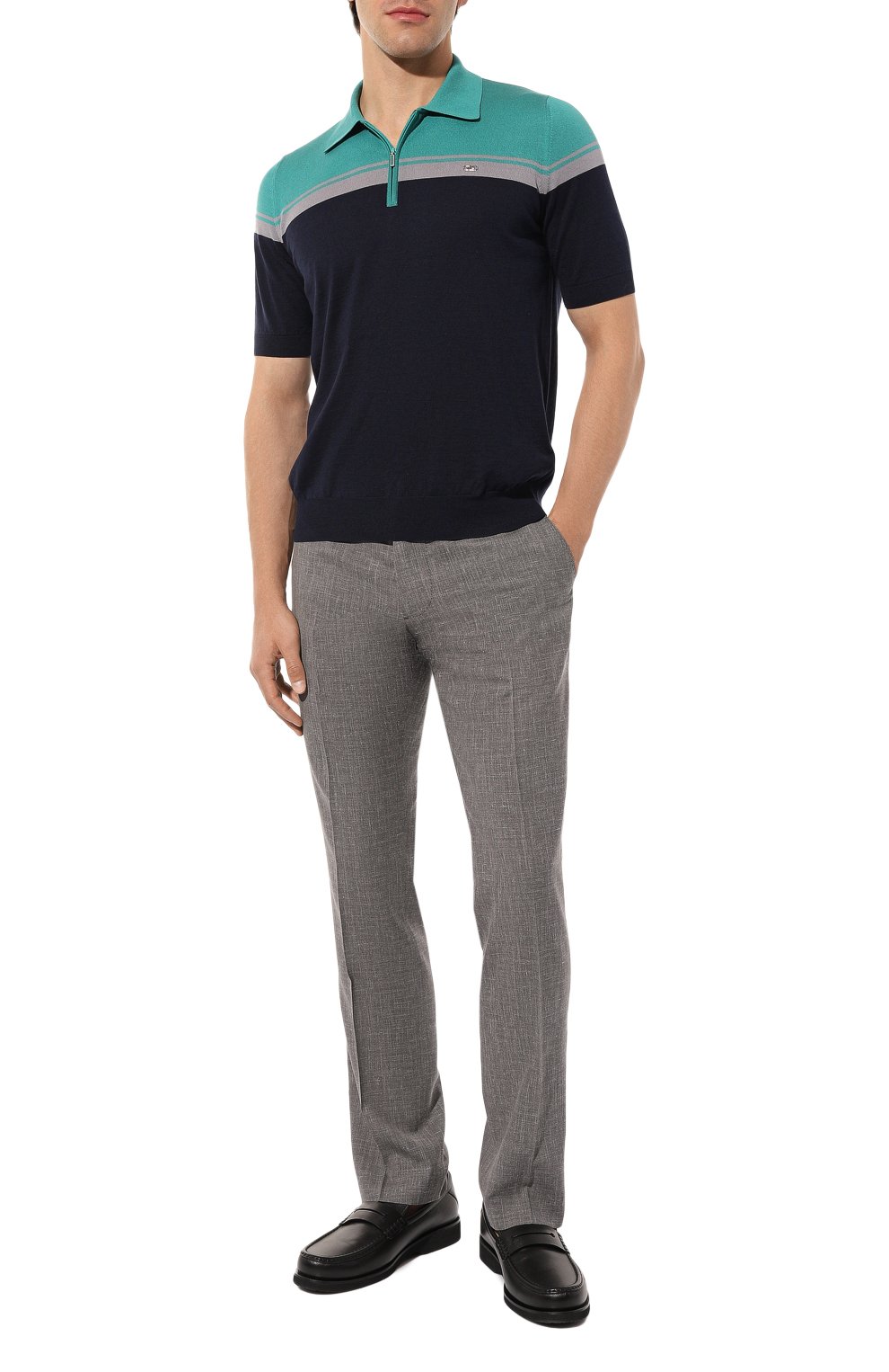 Поло из шелка и хлопка ZILLI, арт. MBZ-PZ152-BEAH1/MC01, фото 2