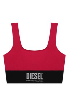 Детский бра-топ DIESEL фуксия цвета, арт. J01018-0HAXB | Фото 1 (Материал внешний: Хлопок; Материал сплава: Проставлено; Нос: Не проставлено)