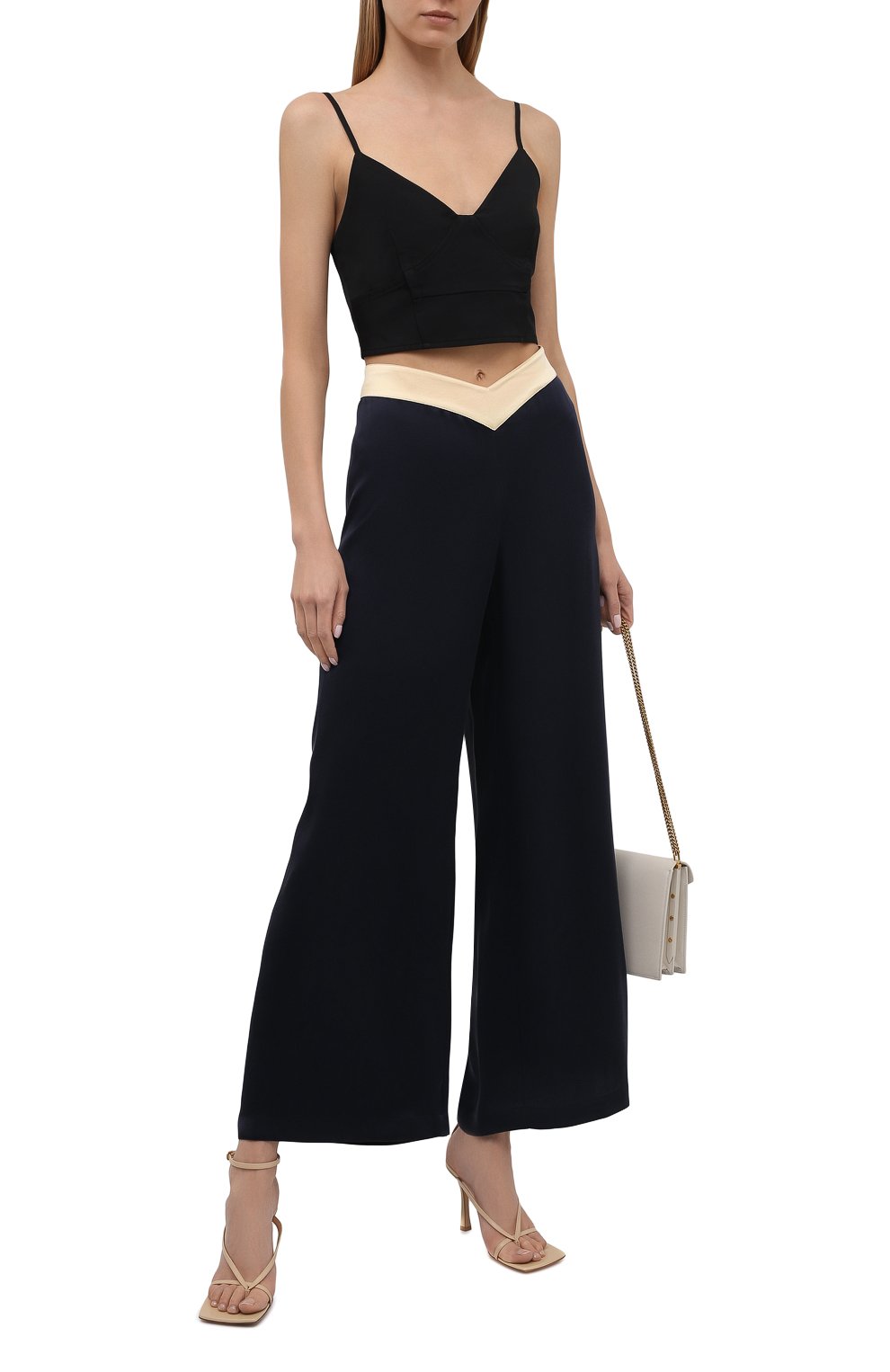 Шелковые брюки LANVIN темно-синего цвета по цене 99500 руб., арт. RW-TR0002-4324-E21, фото 2 Шелковые брюки LANVIN, арт. RW-TR0002-4324-E21, фото 2