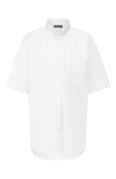 Хлопковая рубашка BALENCIAGA белого цвета по цене 49950 руб., арт. 621912/TIM35, фото 1 Хлопковая рубашка BALENCIAGA, арт. 621912/TIM35, фото 1