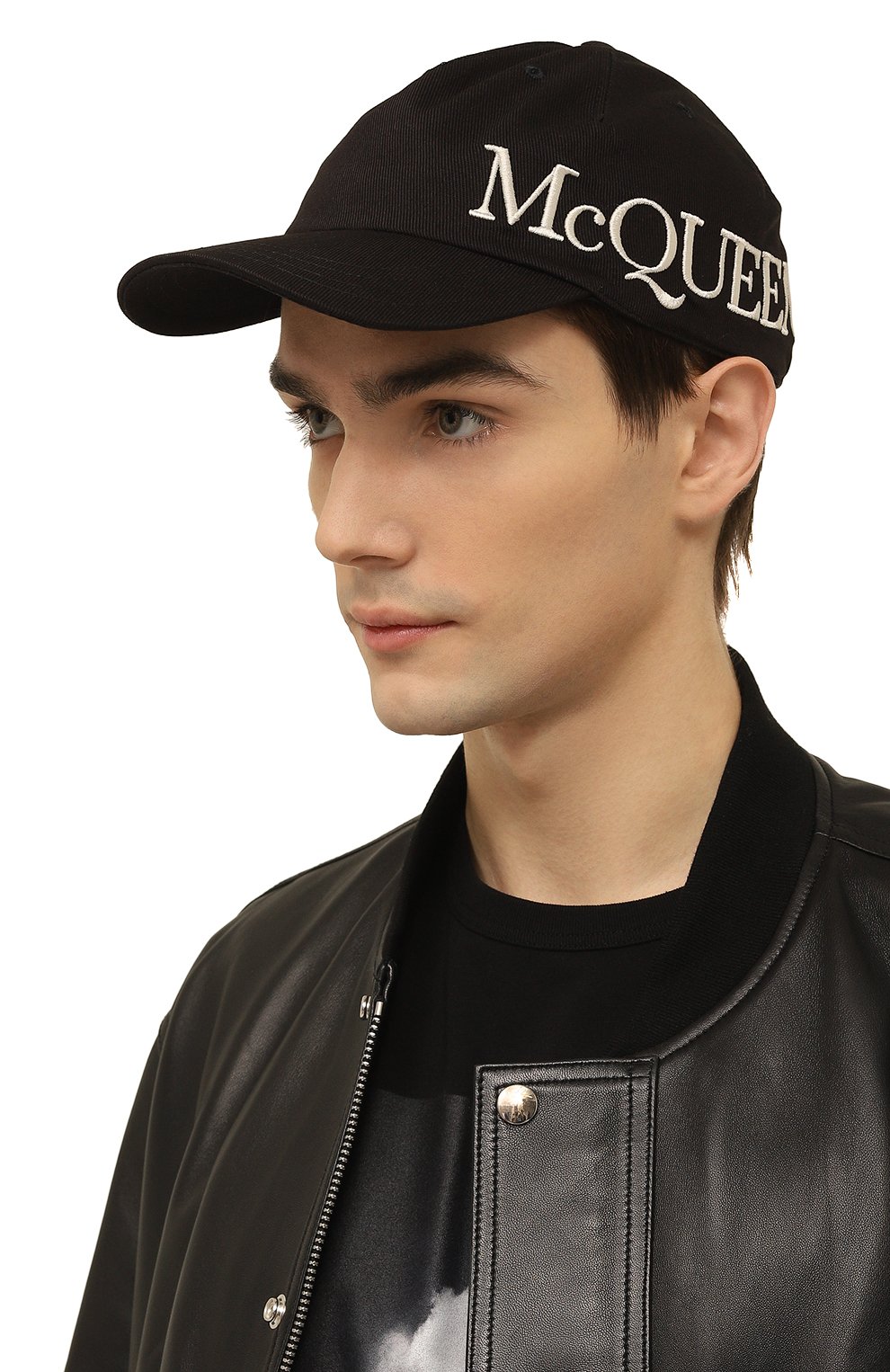 Хлопковая бейсболка ALEXANDER MCQUEEN, арт. 632896/4105Q1078, фото 2