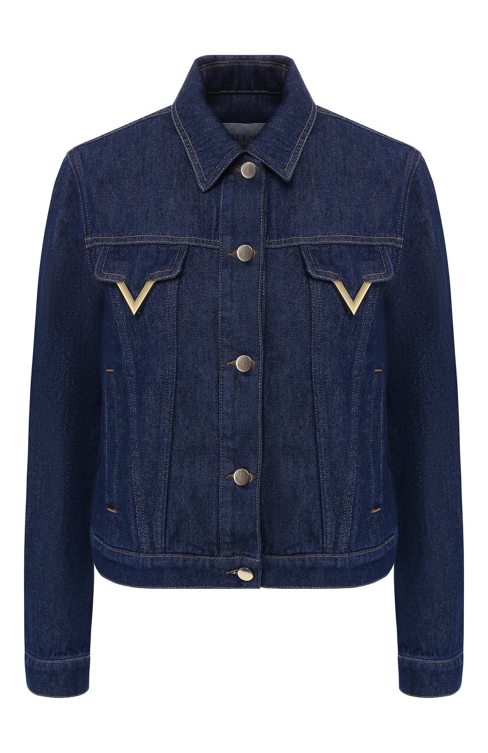 Джинсовая куртка VALENTINO темно-синего цвета по цене 128500 руб., арт. RB3DC01D4BD, фото 1 Джинсовая куртка VALENTINO, арт. RB3DC01D4BD, фото 1
