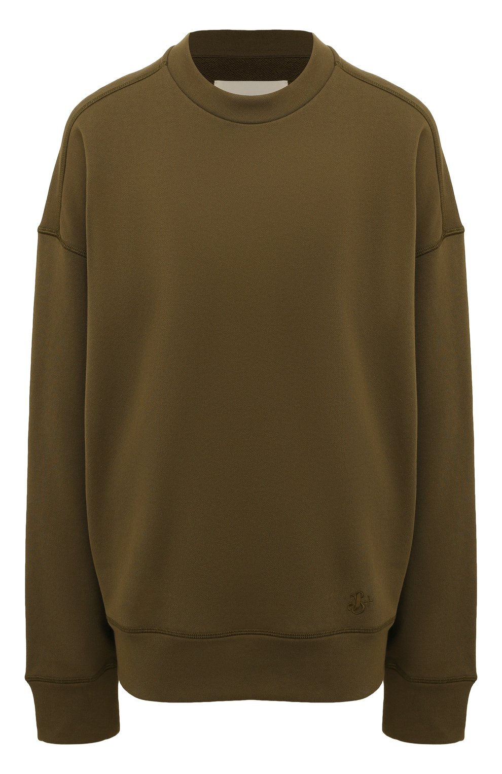 Хлопковый свитшот JIL SANDER хаки цвета по цене 46150 руб., арт. JPPU707516-WU248608, фото 1 Хлопковый свитшот JIL SANDER, арт. JPPU707516-WU248608, фото 1