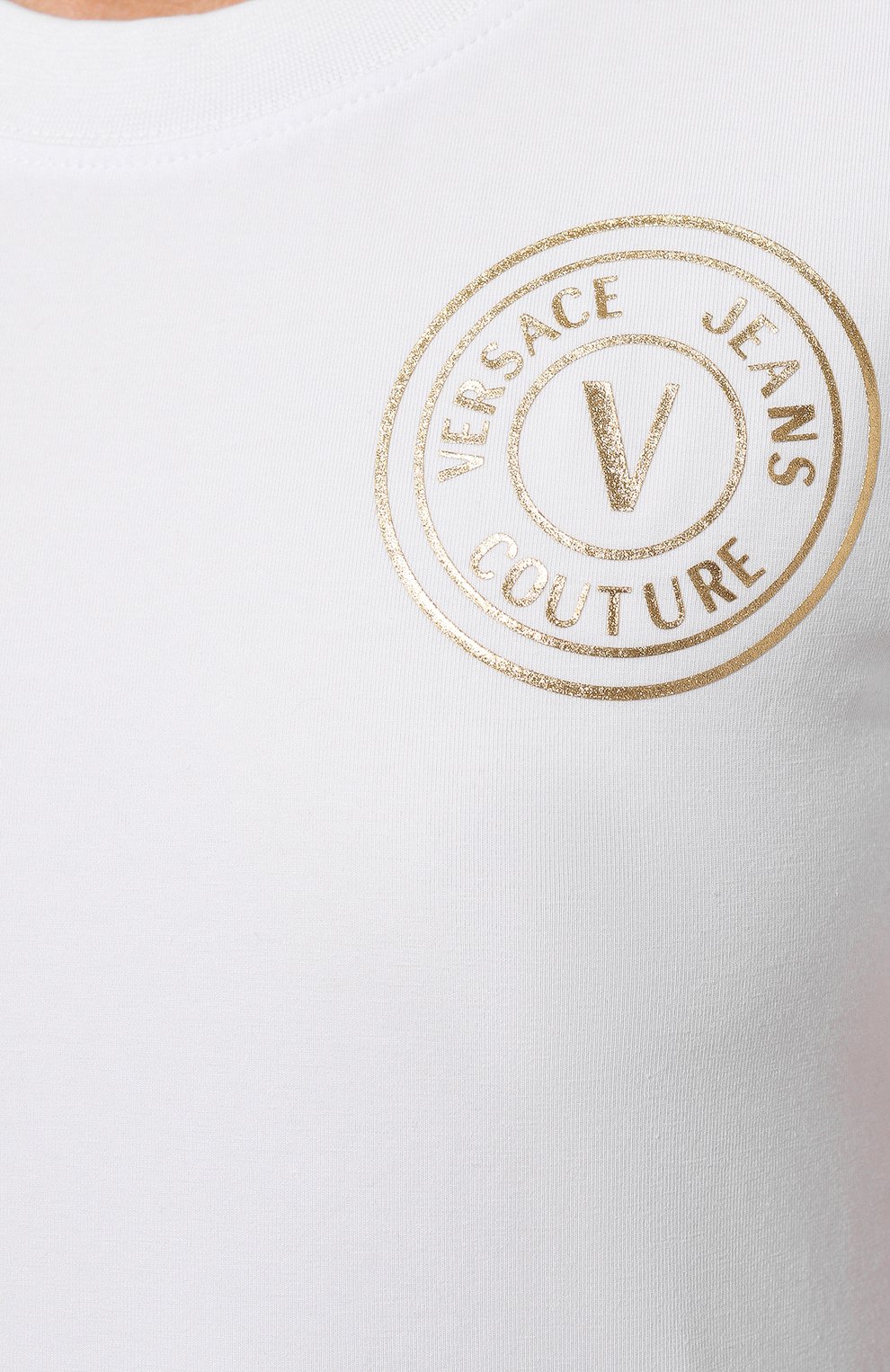 Хлопковая футболка VERSACE JEANS COUTURE, арт. 75HAHT06/CJ03T, фото 5