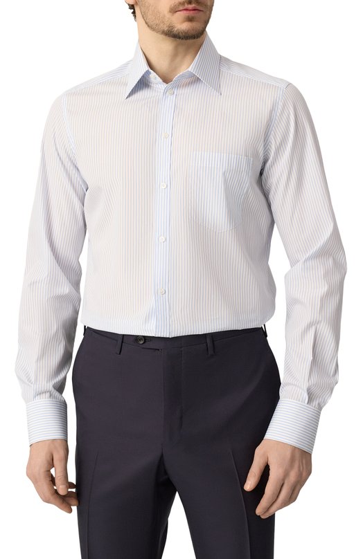 Хлопковая рубашка Dolce & Gabbana G5MQ5T/FR50Q Голубой  G5MQ5T/FR50Q Фото 3