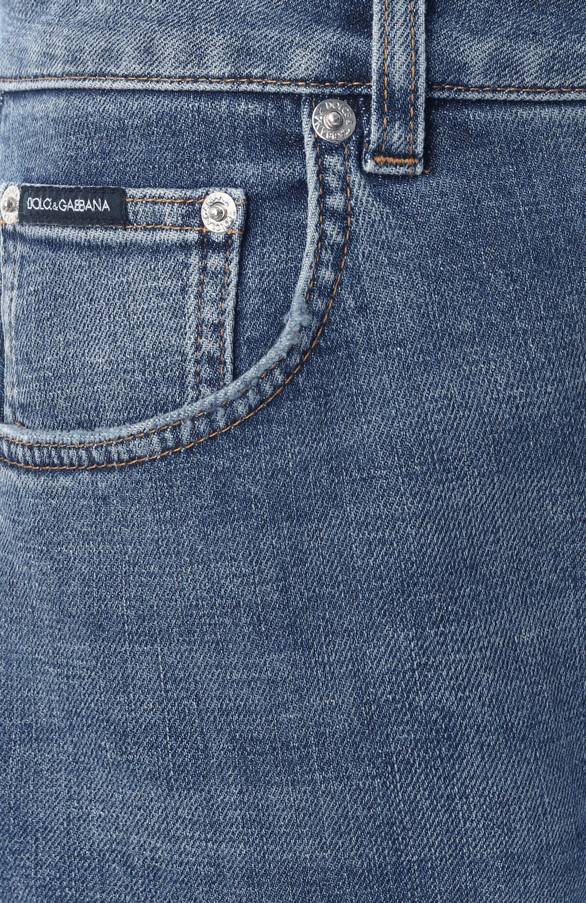 Джинсы DOLCE & GABBANA синего цвета по цене 59950 руб., арт. FTCFPD/G899K, фото 6 Джинсы DOLCE & GABBANA, арт. FTCFPD/G899K, фото 6