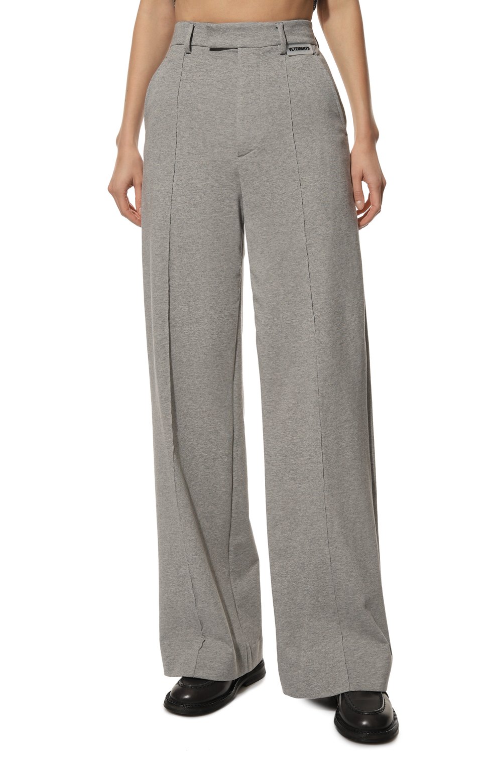 Хлопковые брюки VETEMENTS, арт. WA53PA400G 1602/GREY MELANGE, фото 3
