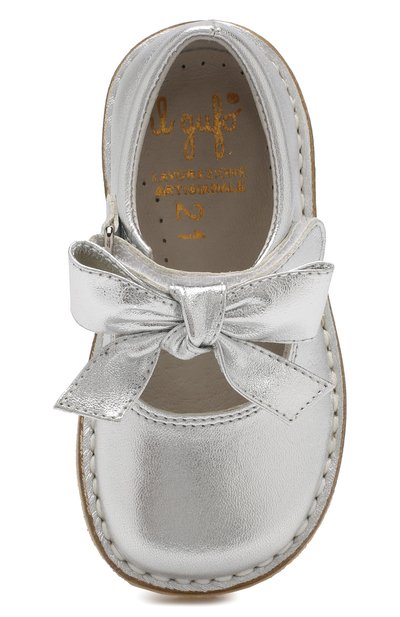 Кожаные туфли с застежкой велькро IL GUFO, арт. G202/VITELL0 LAMINAT0/18-22, фото 4