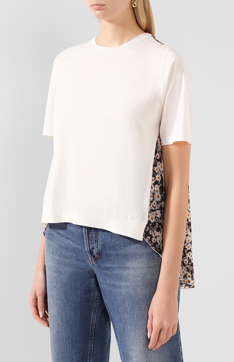 Топ STELLA MCCARTNEY кремового цвета по цене 62350 руб., арт. 601183/S2195, фото 3 Топ STELLA MCCARTNEY, арт. 601183/S2195, фото 3