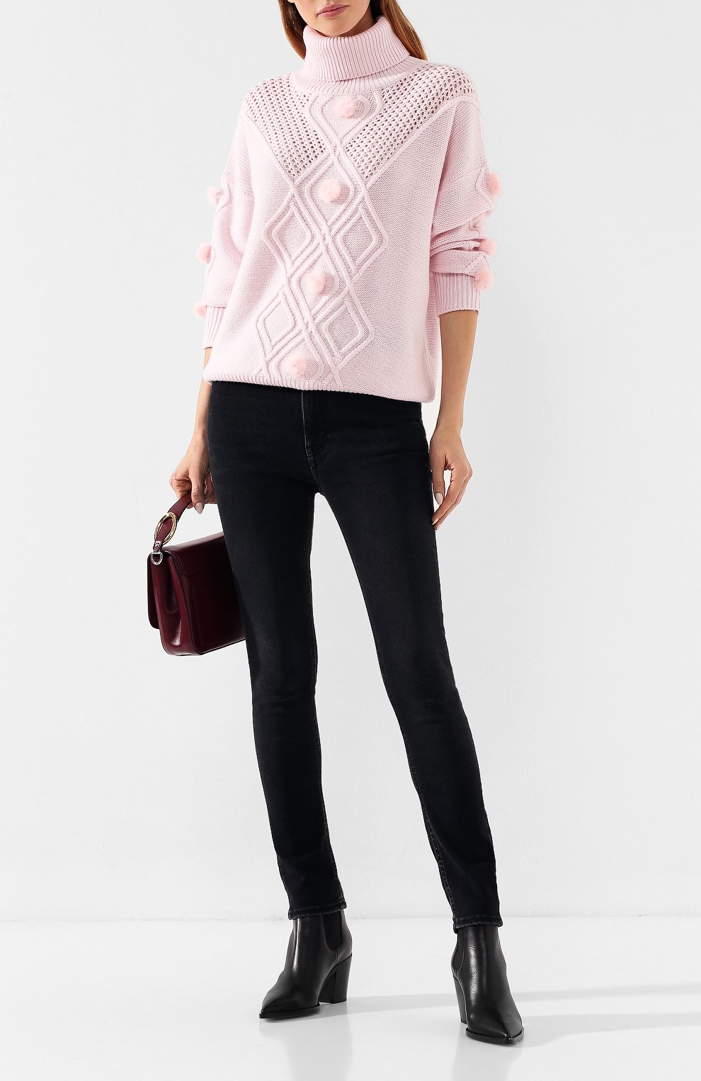 Свитер с отделкой из меха норки MAX AND MOI, арт. H19BAMB0U, фото 2