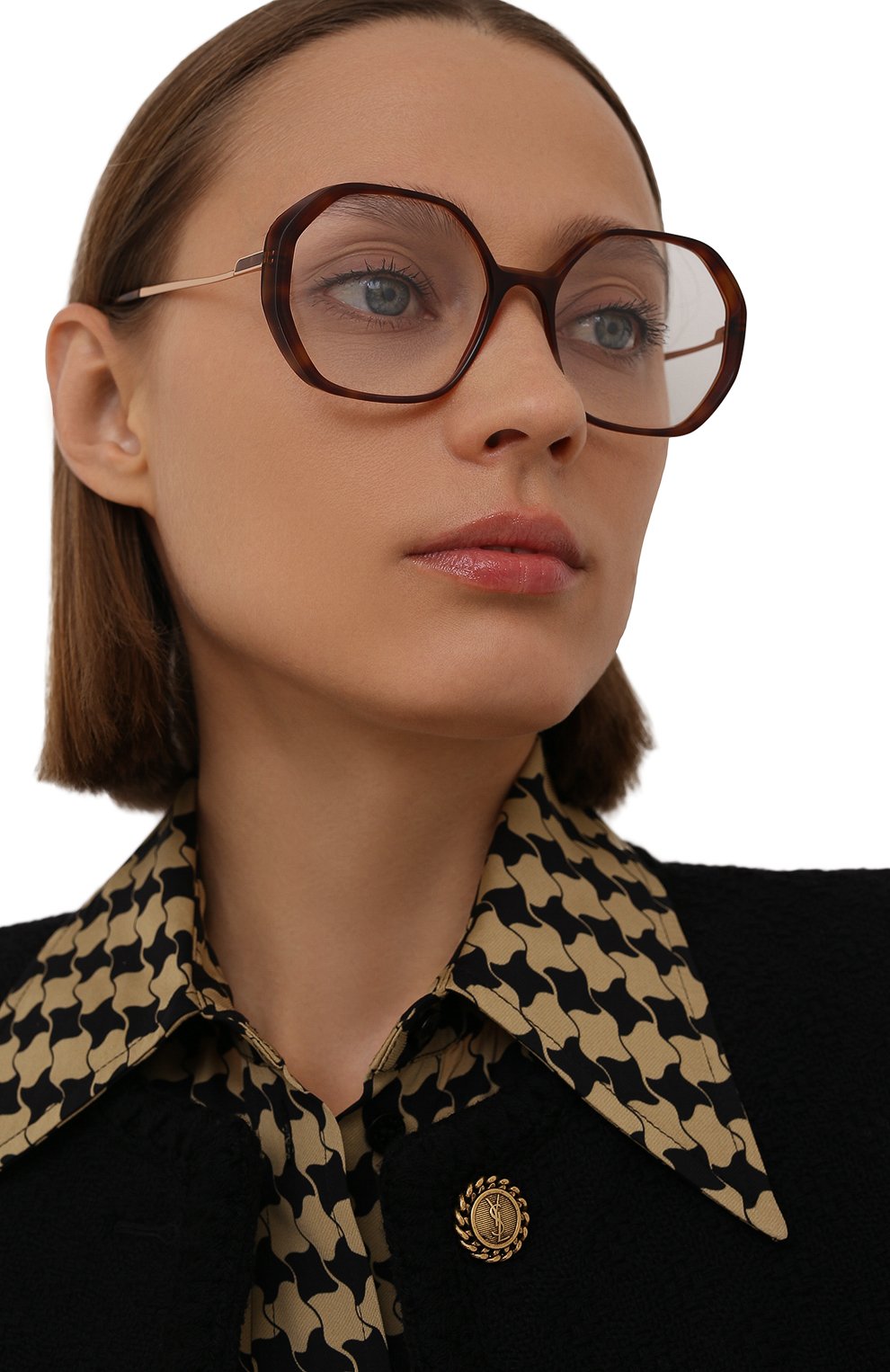 Оправа CAROLINE ABRAM коричневого цвета по цене 35350 руб., арт. ISABEL 756, фото 2 Оправа CAROLINE ABRAM, арт. ISABEL 756, фото 2