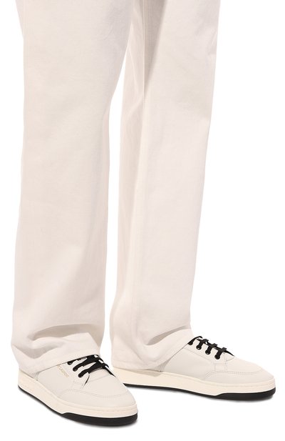 Кожаные кеды sl/61 SAINT LAURENT белого цвета по цене 89950 руб., арт. 713600, фото 3 Кожаные кеды sl/61 SAINT LAURENT, арт. 713600, фото 3