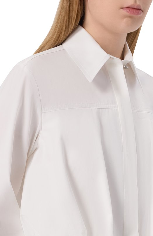 Хлопковая рубашка Sportmax ZEMIRA Белый  ZEMIRA Фото 5