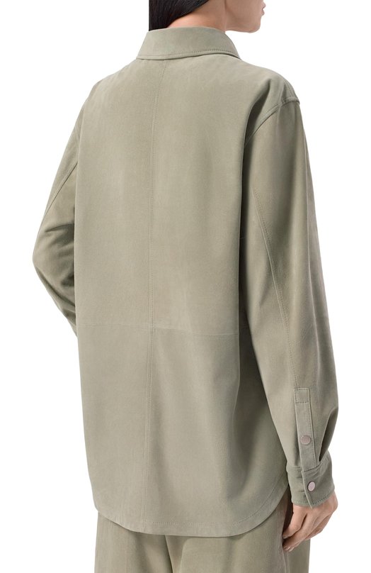 Замшевая рубашка MVST M26.2PW.L022 BIG SIZE/METIS SUEDE 0.4 MM Зелёный  M26.2PW.L022 BIG SIZE/METIS SUEDE 0.4 MM Фото 4